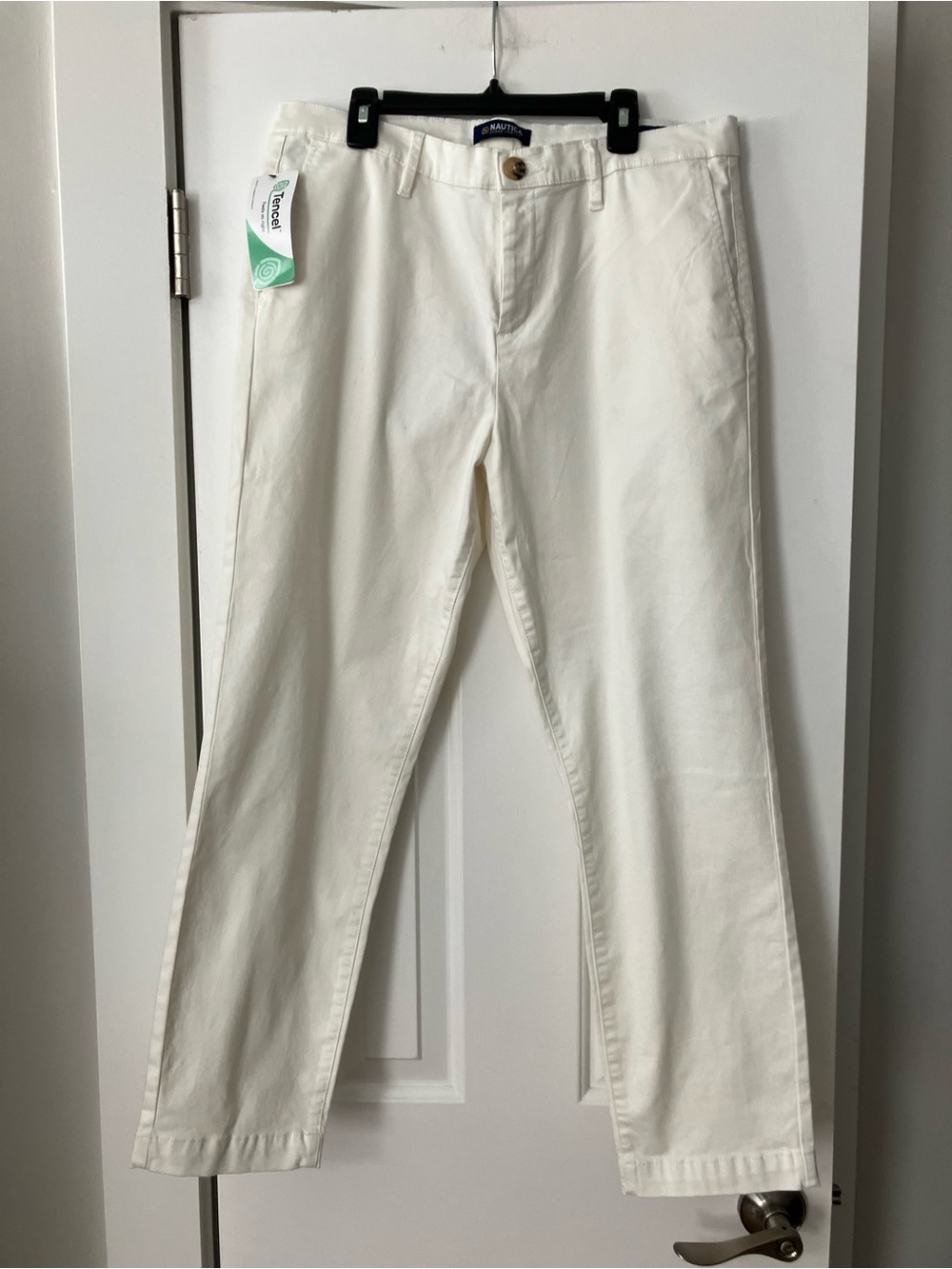 Nautica Women's Cream Straight-Leg Jeans